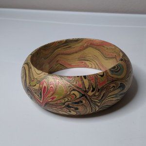 Vintage Colorful Wooden Bangle